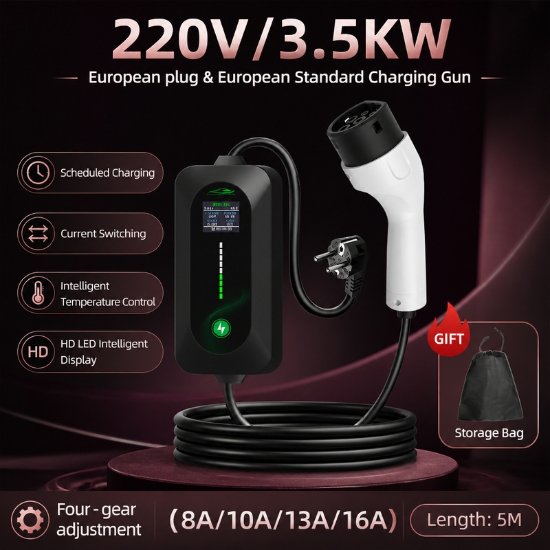 Portable Ev Charger - Cargador de Vehículos Eléctricos ROMADA 3.5KW