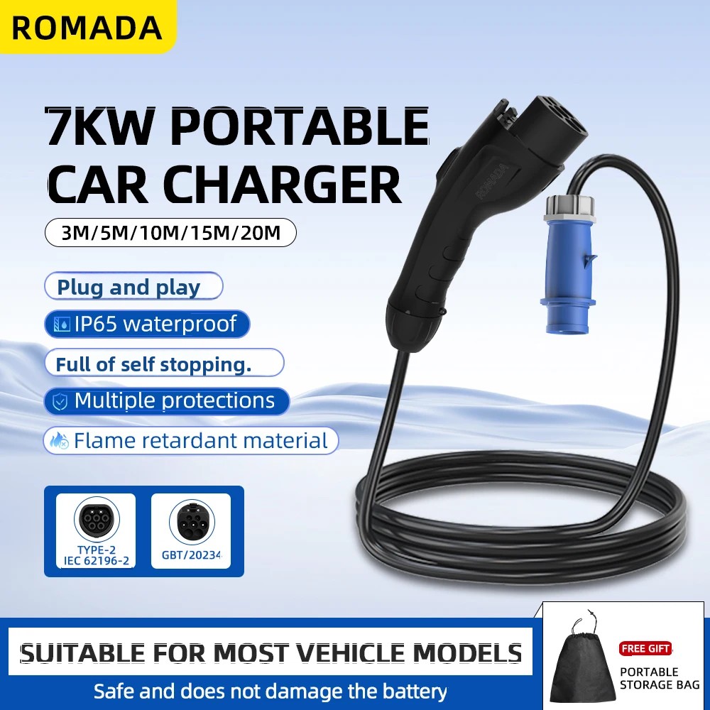 Cargador portátil EV para vehí - Ev Charger Adapter reseña y precio