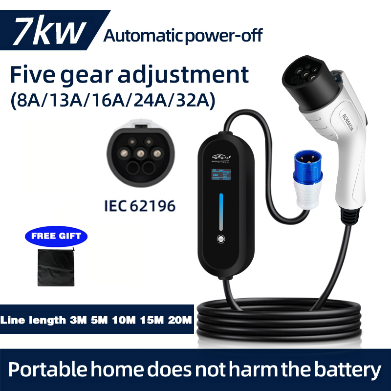 ROMADA 7KW 32A EV cargador por - Ev Charger Adapter reseña y precio